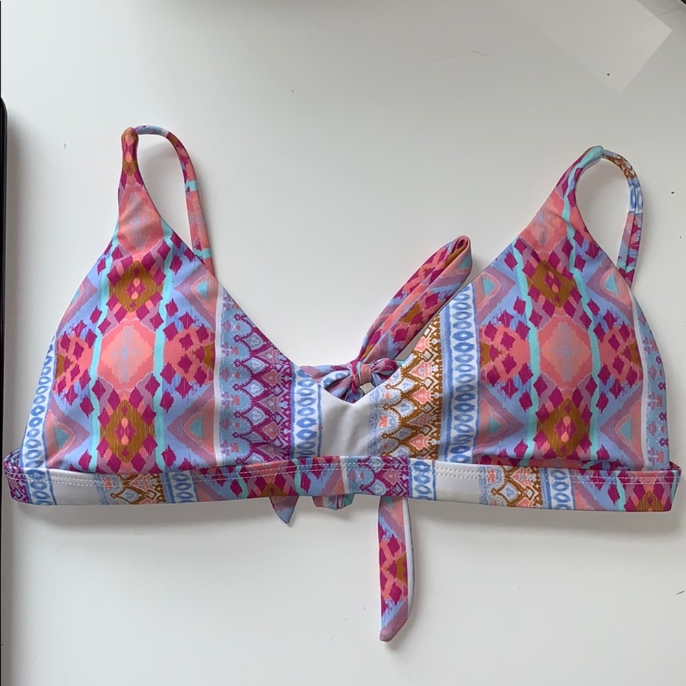 Bright Patterned Bikini Top - image 1